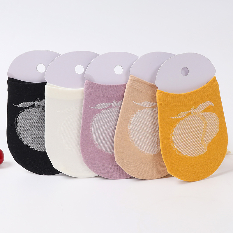 Half-length sock women's front foot shallow mouth anti-slip half-foot slippers socks summer thin invisible socks high-heeled half-toe socks