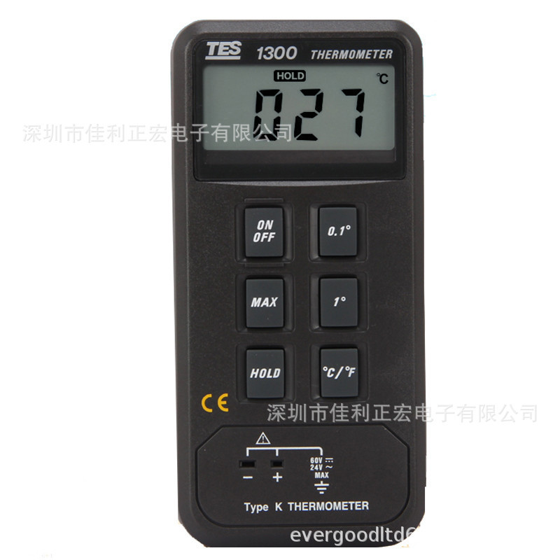 泰仕TES1300温度计 温度表 TES-1300测温仪