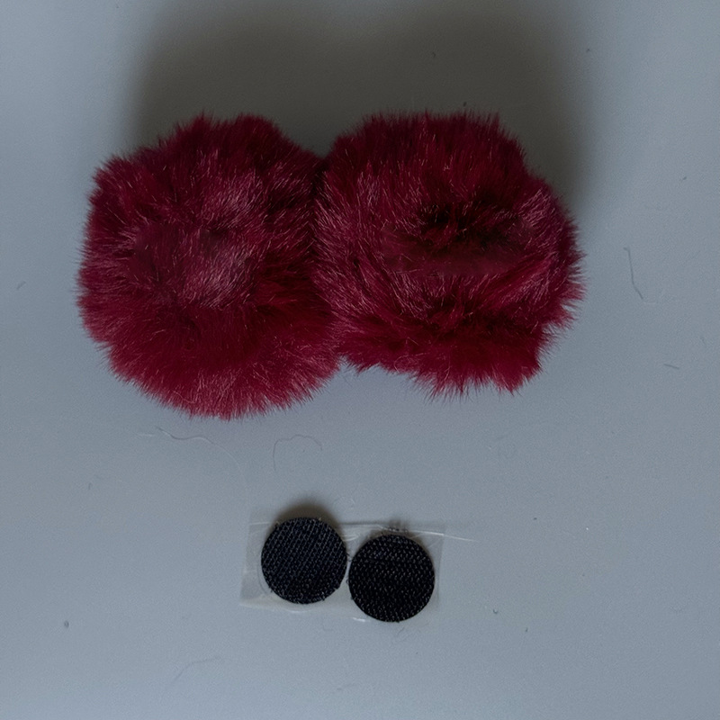 Auto Parts and Accessories, Universal Motorcycle Helmet Universal - round-bear-1-pair-wine-red