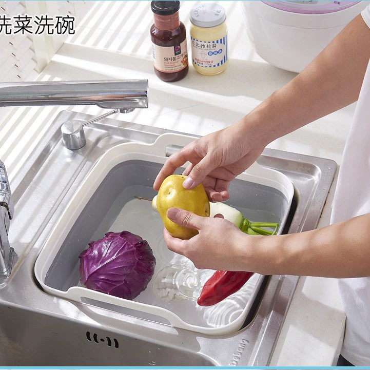 Folding Plastic Square Drying Rack for Fruits and Vegetables, Telescopic Storage System
