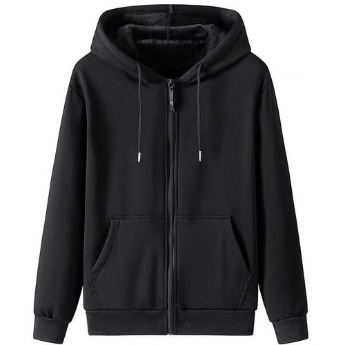 Men's Hooded Sweatshirt Outerwear Trendy New Large Size Camouflage Sweatshirt Plain Color Casual Versatile Jacket