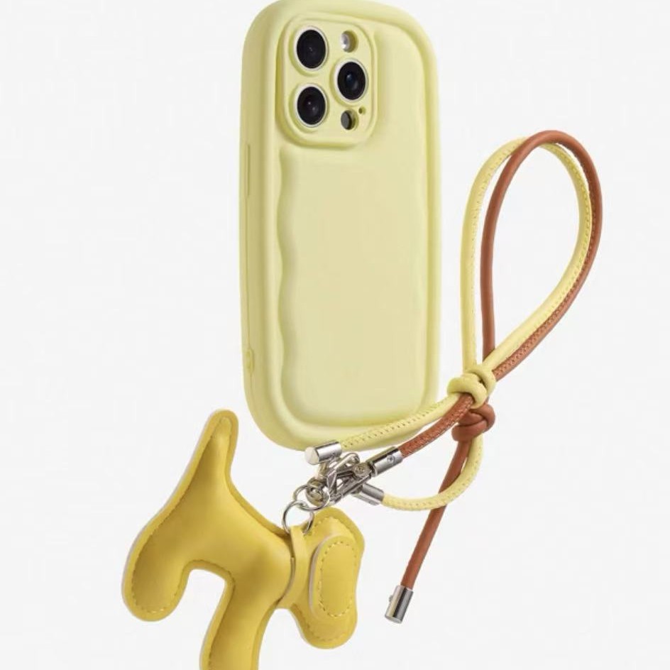 Cáscara de jabón de color sólido 16ProMax cordón de perro de dos colores iphone14 para Apple 15 pareja 13 nuevo 16 suave