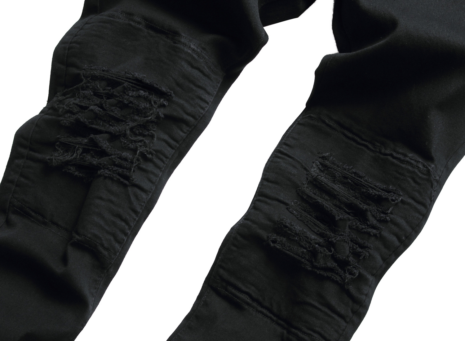 Slim Fit Biker Jeans For Men Retro Distressed Stretch Denim_voghion.com
