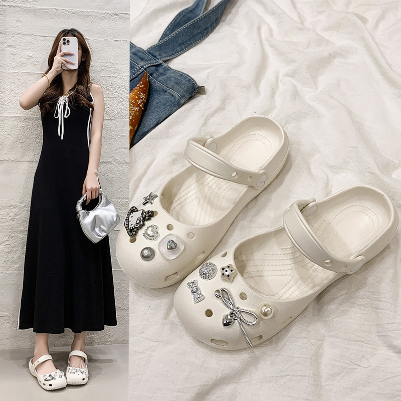 2026 Summer New Ballet Clogs Slip-On Hollow Sandals Beach Lazy Slippers Dance Shoes for Women 2026 Summer New Ballet Clogs Slip-On Hollow Sandals Beach Lazy Slippers Dance Shoes for Women