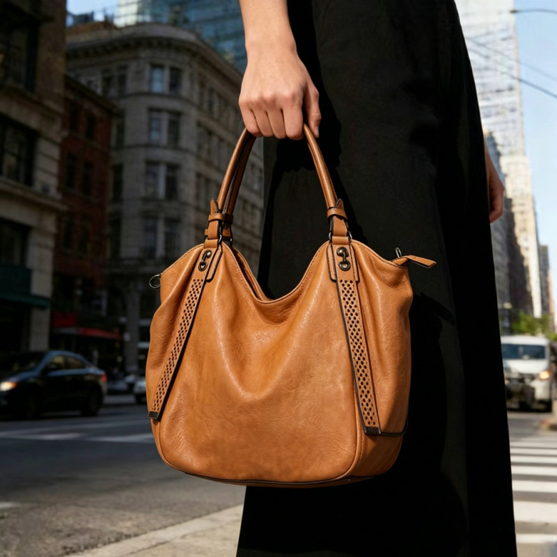 Cross-Border Supply Exclusively for Europe and America, Retro Patchwork Vegan Leather Shoulder Bag, Large Capacity Soft Leather Versatile Crossbody Handbag Cross-Border Supply Exclusively for Europe and America, Retro Patchwork Vegan Leather Shoulder Bag, Large Capacity Soft Leather Versatile Crossbody Handbag