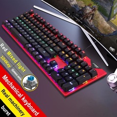 機械キーボード302セット青軸パンクアルミ合金有線マウスusbコンピュータゲーム