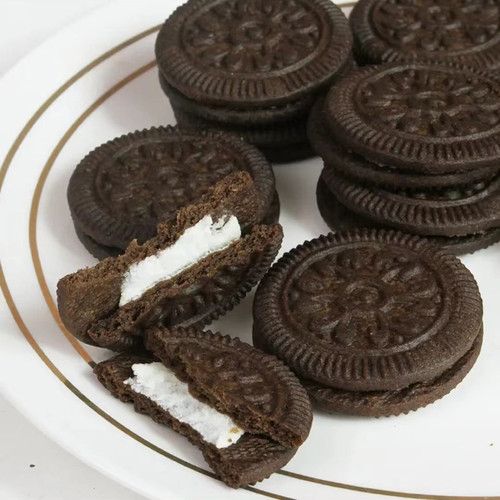 Kopknop Sandwich Cookie Ice Cream Cheese Original Small Black Cookies 408g Famous Snack Food Wholesale