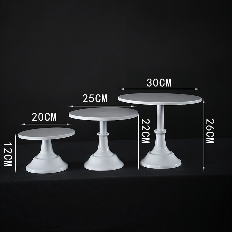 Estante de pastel europeo de hierro forjado conjunto de decoración de boda postres tienda de bocadillos estante de baile prop bandeja de pastel