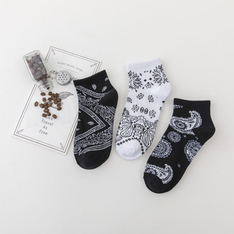 European and American Trend Hip Hop West Coast Tide Socks Waist Flower and Fruit Ethnic Style ins Sports Socks Men's and Women's rap rap Tide Socks