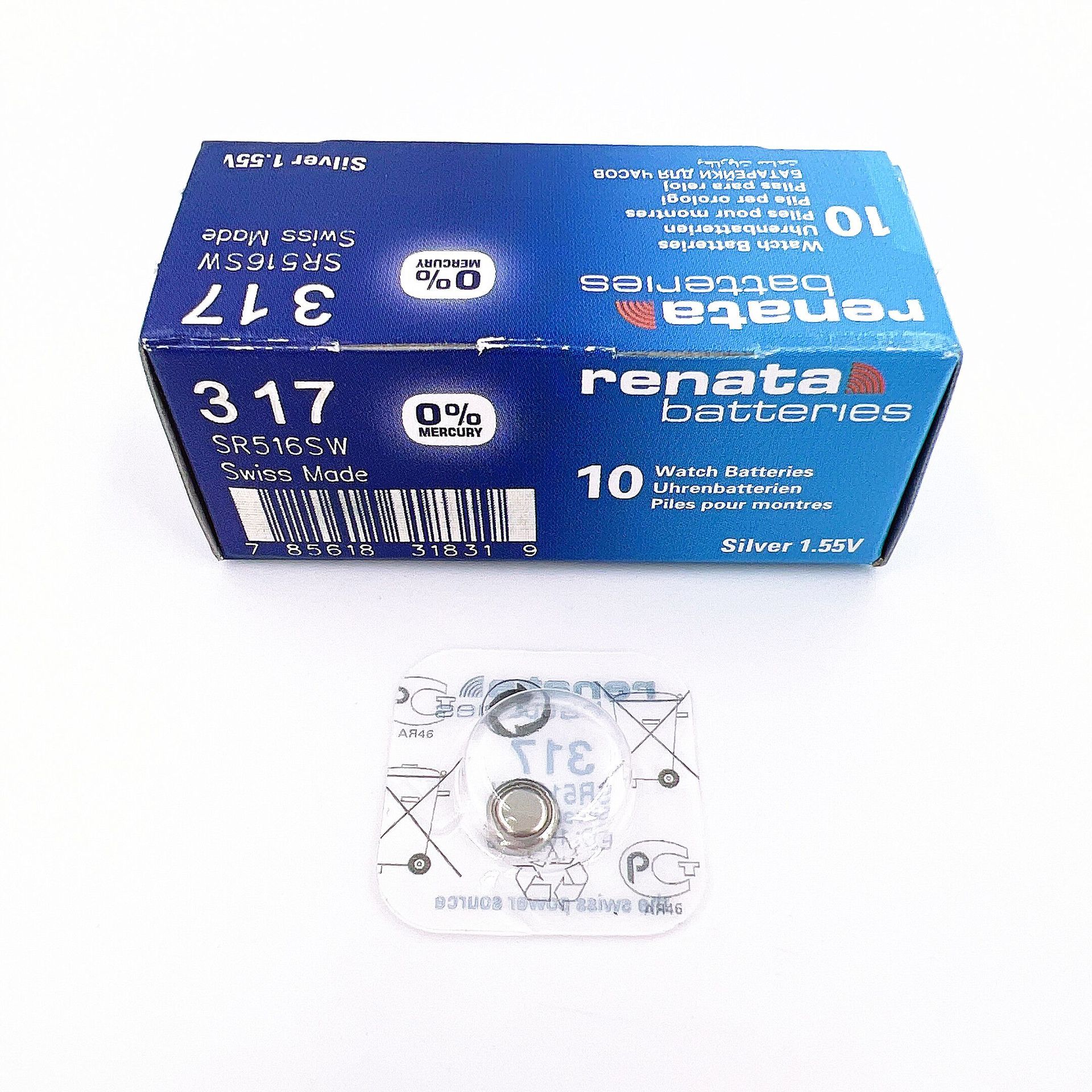 瑞士renata 317 SR516SW 516 手表 电子 1.55V纽扣电池 1粒价格