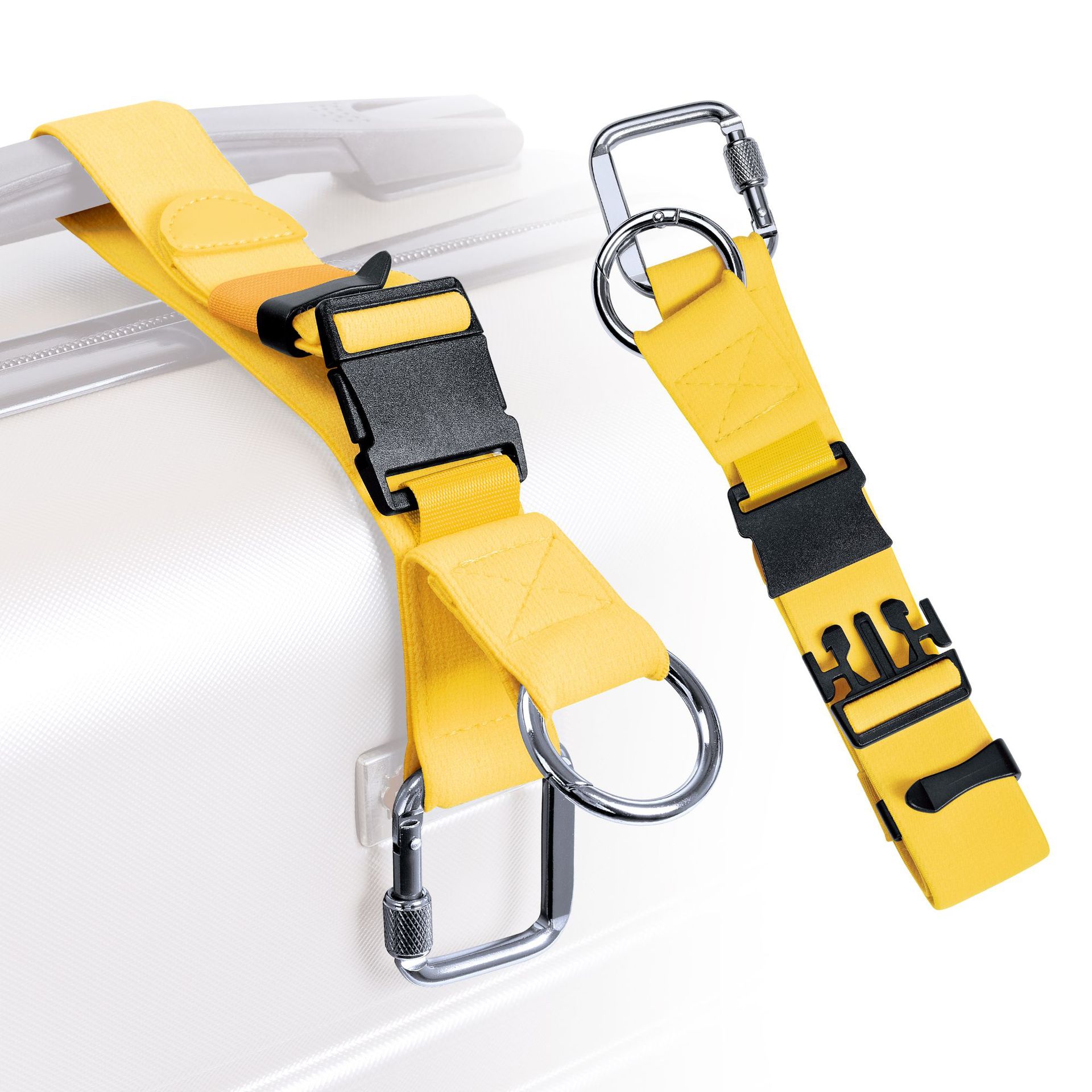 Travel Suitcase Double-Hook Elastic Strap, External Binding Strap, Portable Luggage Strap, Safety Anti-Lost Buckle, Travel Suitcase Accessories