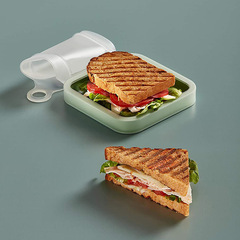 Silicone Preservation Box Sandwich Toast Lunch Box Outdoor Toast Afternoon Tea Lunch Box Student Office Worker Lunch Box