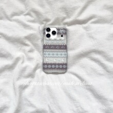 SHERRY*ins风雪花麋鹿兔子毛衣纹适用于苹果17ProMax手机壳iPhone