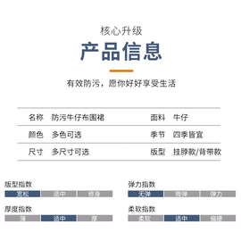 P224加厚牛仔布围裙防污工作劳保围裙电焊工劳保耐磨男女棉布定