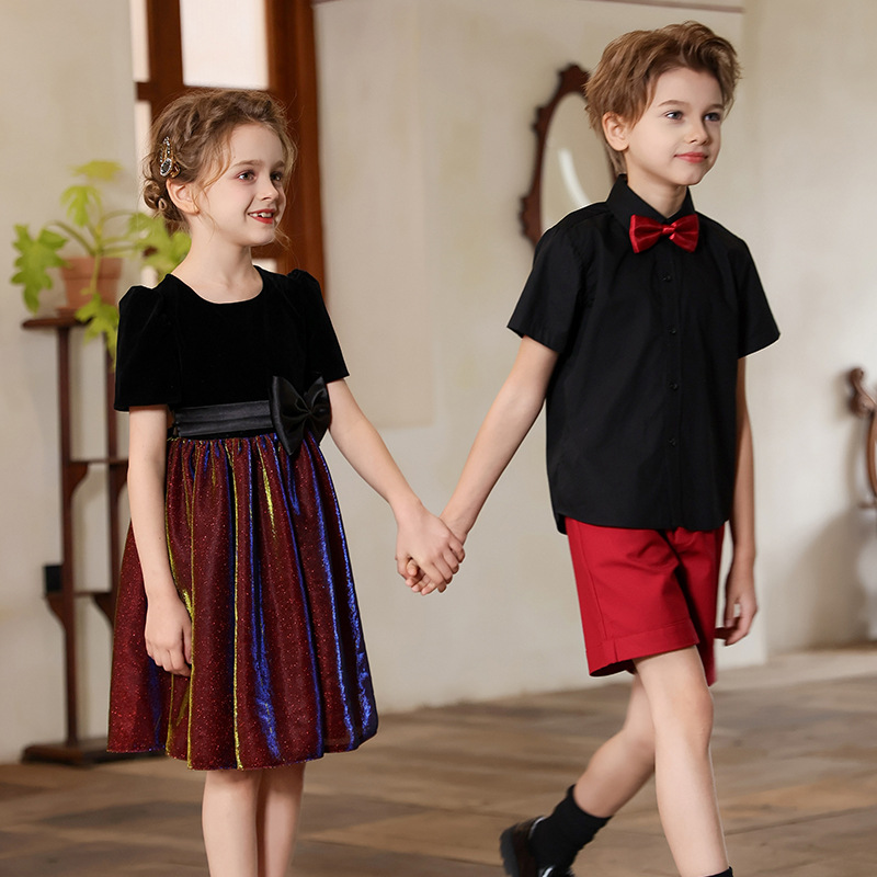 Uniformes de actuación del coro de niños de jardín de infantes para estudiantes de primaria y secundaria, recitación de poesía, discursos, trajes de actuación de danza para niñas