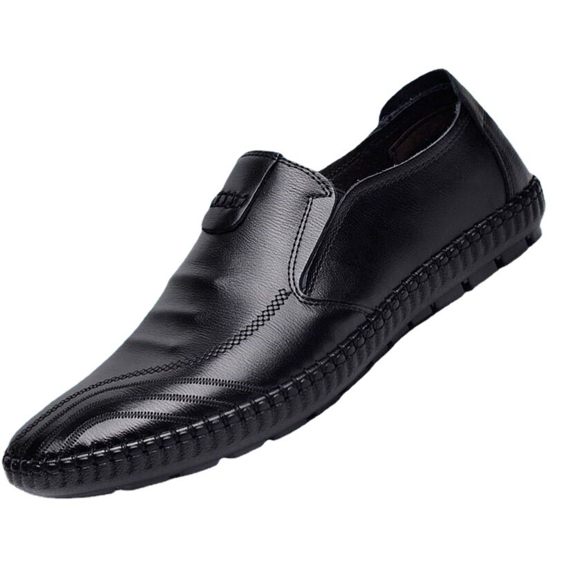 Новые мужские туфли, повседневные мужские кожаные туфли, модные молодежные классические туфли в британском и корейском стиле, удобные лоферы, мужские туфли без шнурков.