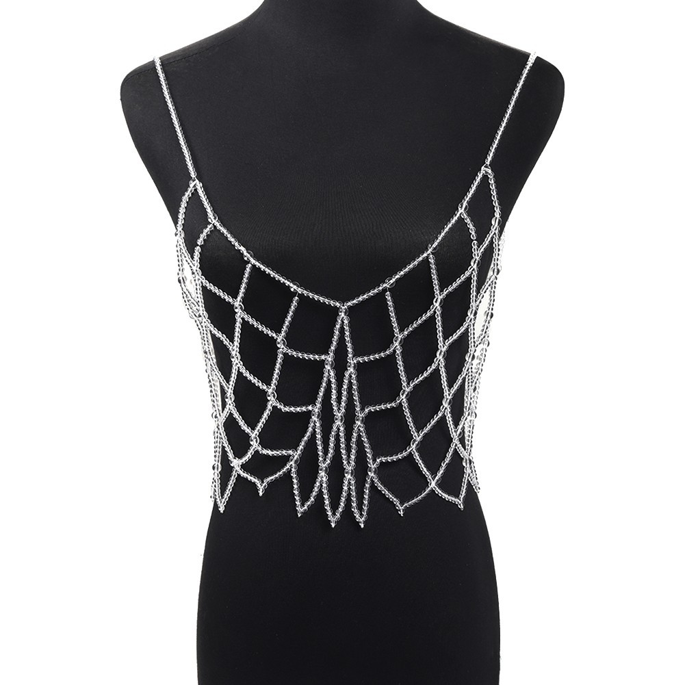 Fashion Grid Resin Beaded Necklace