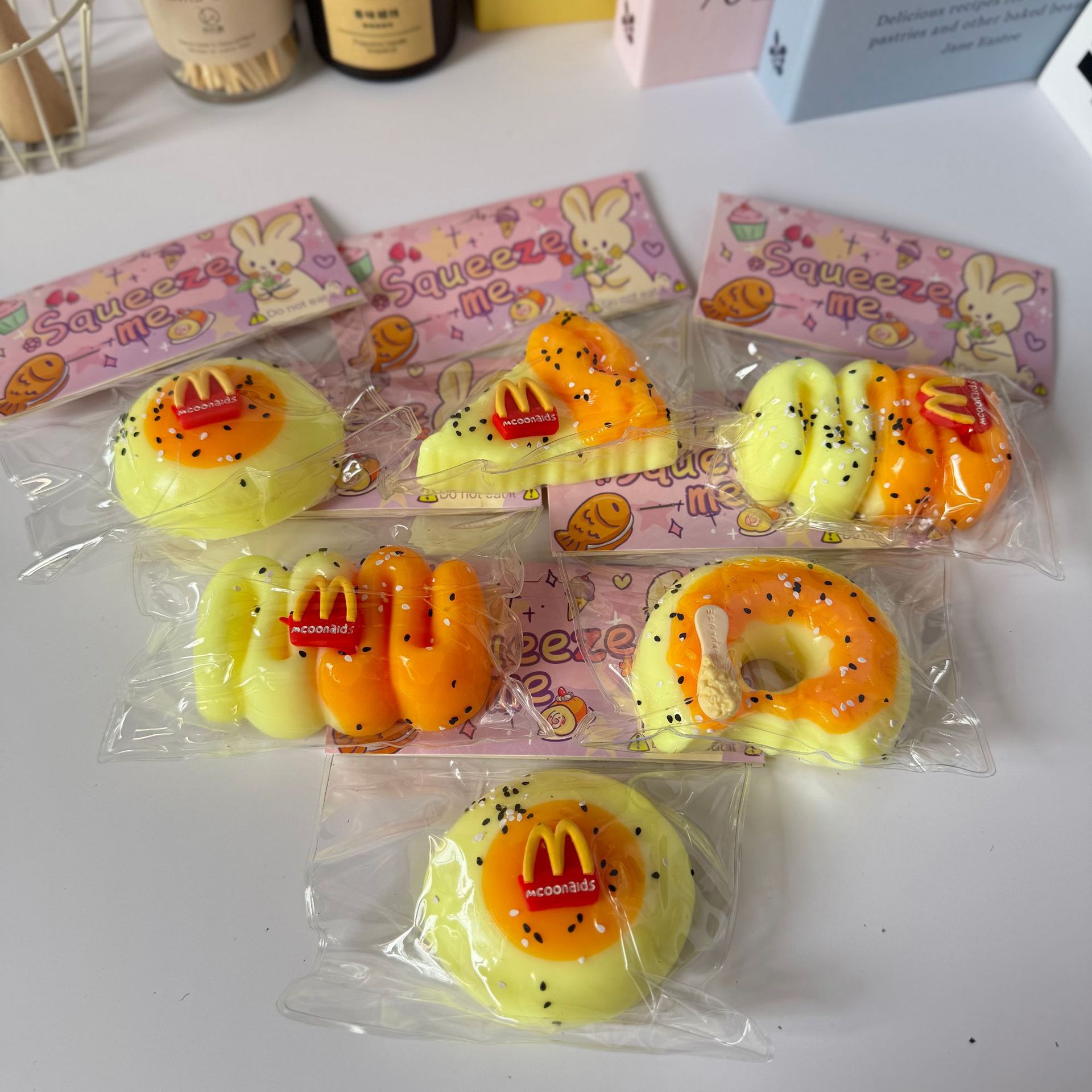 ToyPulse Cross-Border Foreign Trade Simulation Food Play Mud Feel McDonald's Burger Stress Relief Squeeze Toy Vent Ball_voghion.com