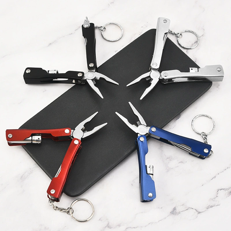 Многофункциональные легкие плоскогубцы, складные плоскогубцы с подсветкой, инструмент для активного отдыха, миниатюрный портативный многофункциональный инструмент для кемпинга и экстренных ситуаций