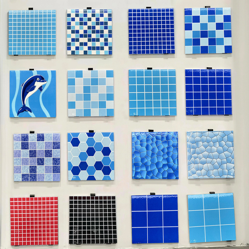Blue Swimming Pool Imitation Mosaic Tiles 300X300 Pool Fish Pond Bathroom B&B High Temperature Pool Outdoor Tiles