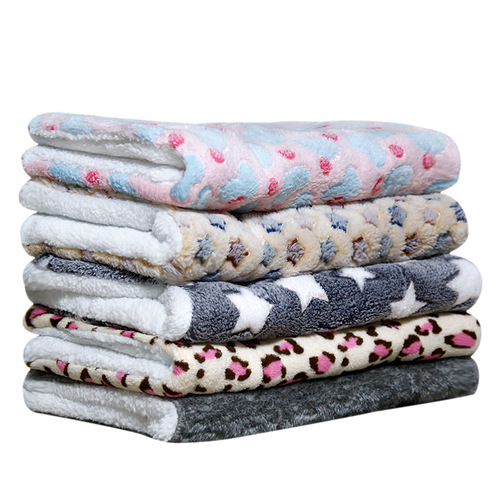 Winter velvet warm cat mat for pet dogs and cats Thick blanket cat cage platform mat dog mat sleeping mat