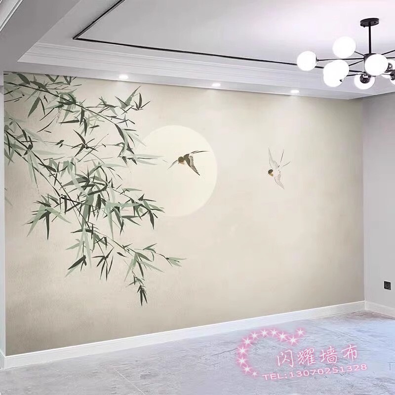 轻奢风潮牌麻将馆主题背景墙布网红服装店墙纸奢侈品棋牌装饰壁纸|undefined