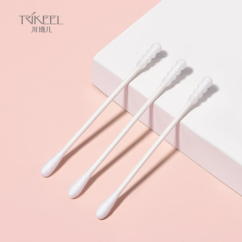 Chuanqi'er double-headed cotton swab spiral head cotton swab disposable ear cotton swab makeup household cleaning cotton swab