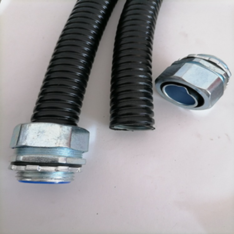 穿线蛇皮管 包塑金属软管接头d20供应