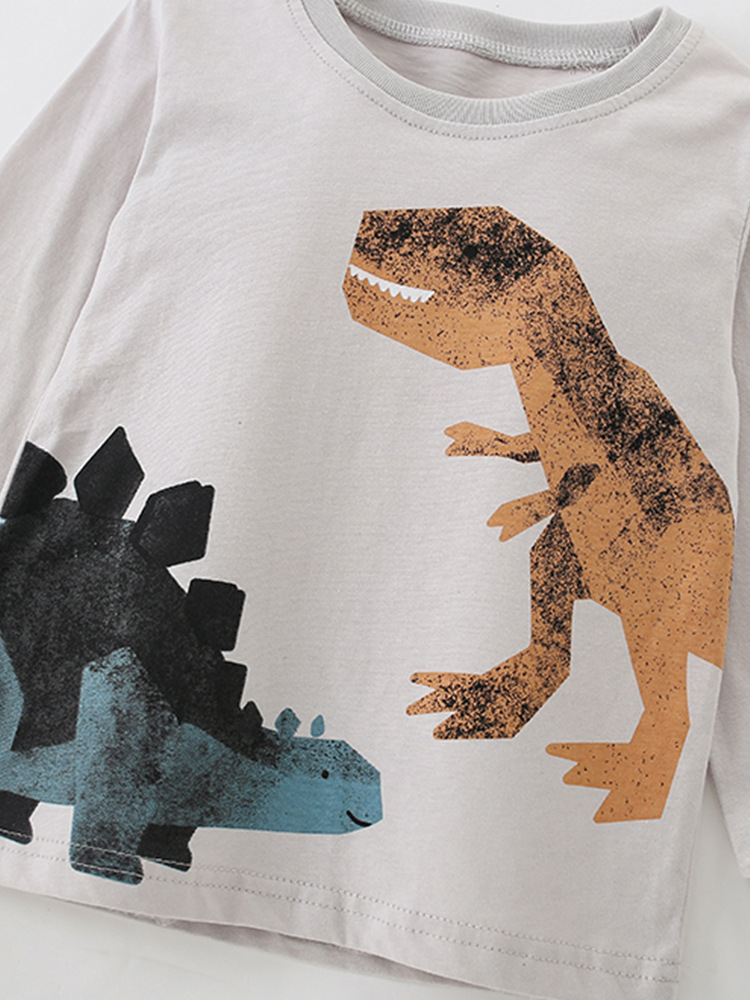 Malwee transfronterizo camiseta de niño otoño invierno nuevo estilo europeo y americano de niños de cuello redondo camiseta de base casual de manga larga de otoño blusa