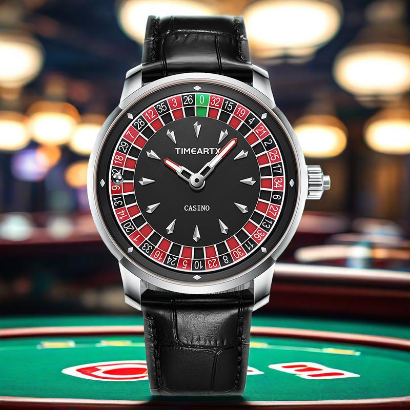 New Cross-Border Foreign Trade Roulette Men's Watch Niche Trendy Personality Luminous Waterproof Belt Quartz Watch Wholesale