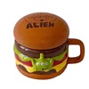 Underglaze color laid ceramic mug cup founded body big -eyed burger cup sealed loosecop model large capacity water cup