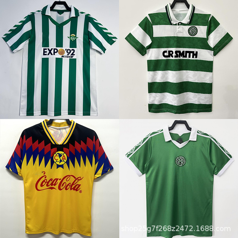 Retro Club Football Jerseys Short Sleeve Fan Jerseys Betis Nottingham Forest Celtic America Wholesale Jerseys