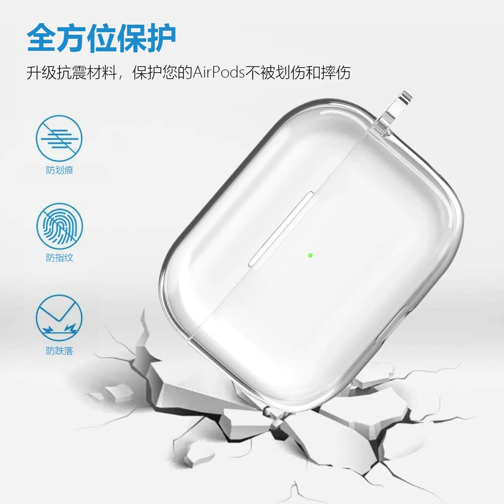 Apple, совместимые прозрачные наушники, беспроводной защитный чехол, Bluetooth