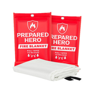 Cross-Border Kitchen Fireproof Cloth Convenient Barbecue Fire Blanket Thickeneded Fiberglass Material Export Fire Blanket