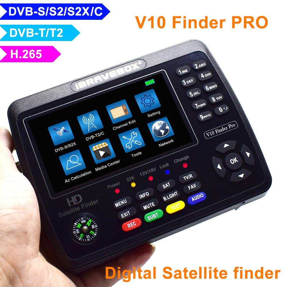 DVB-S2X/T2/C COMBO卫星寻星仪 Satellite finder V10 Finder Pro