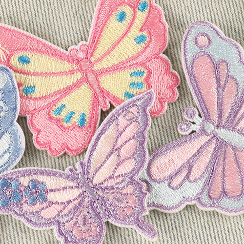 Embroidery patch cartoon butterfly self-adhesive patch patch clothing accessories decorative patch computer embroidery label original cloth patch