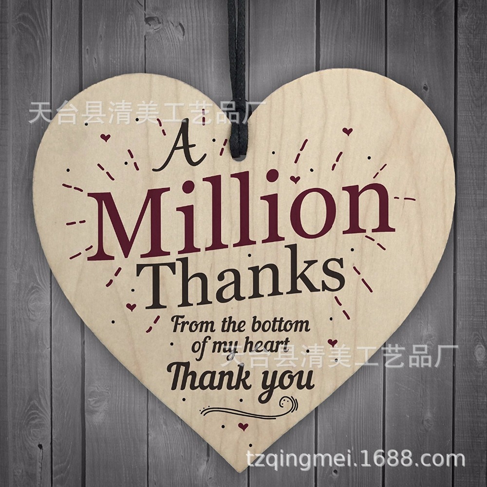 100mm love madera pieza colgante 1 paquete