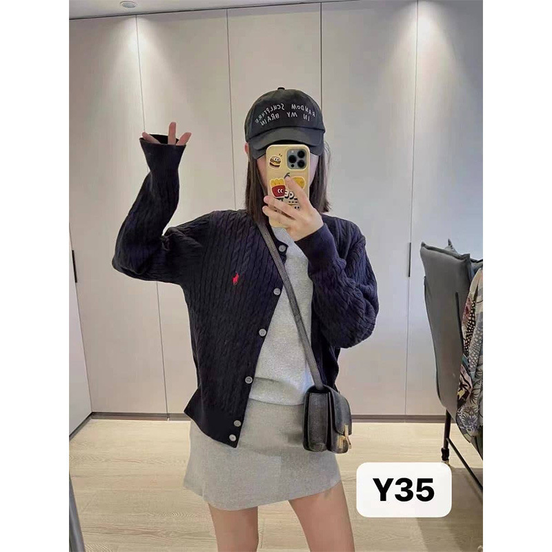 少女款针织毛织开衫长袖马标气质优雅休闲舒适简约高级感工厂批发|undefined