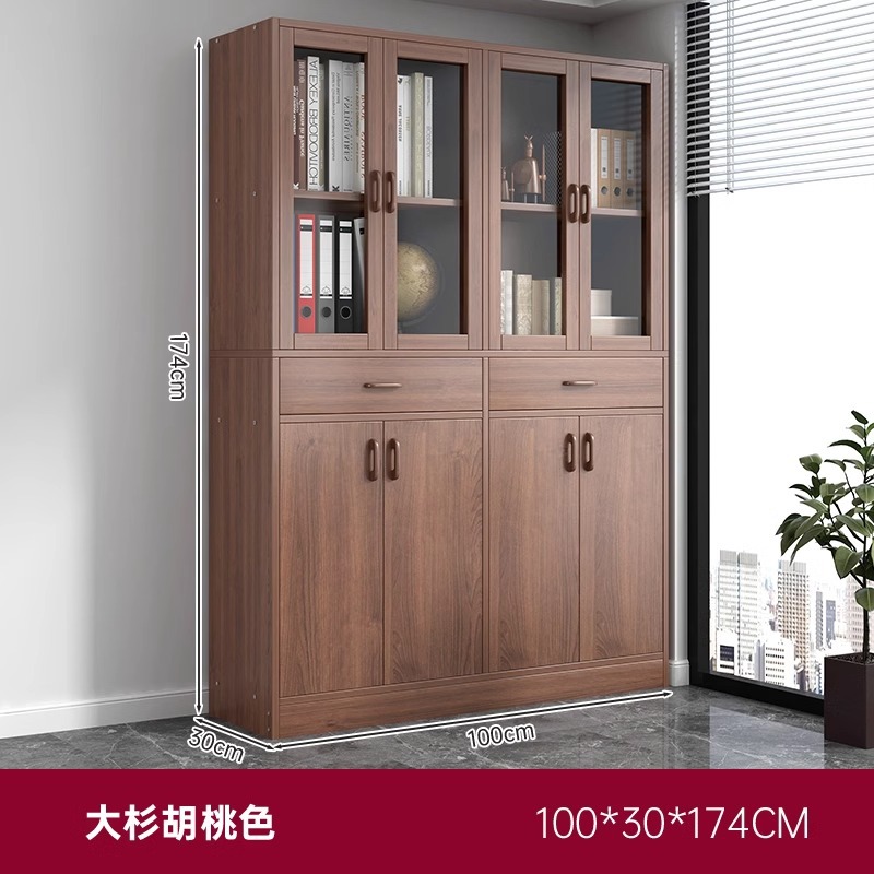 Estantes de madera maciza Estantes de piso sala de estar Oficina archivador contra la pared Gabinete de madera Gabinete de biblioteca doméstica