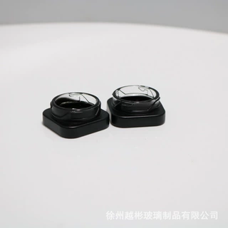 5g9g避光黑色眼霜瓶化妆品分装小样玻璃瓶厚底压旋儿童防盗盖