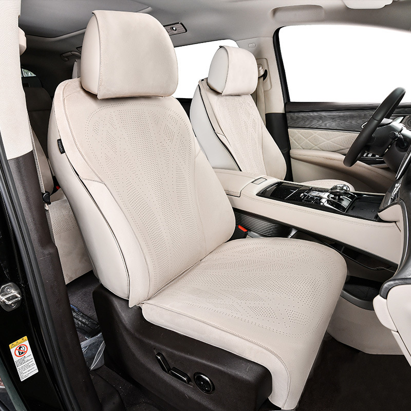 Suede, Full Coverage – Denza Modelə uyğun (Original) oturacaq örtükləri - quanda-rice-front-row-2-seats-denza-d9-22-24