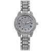 Fashionable retro watch for leisure, quartz steel belt, 2021 collection, diamond encrusted, wholesale