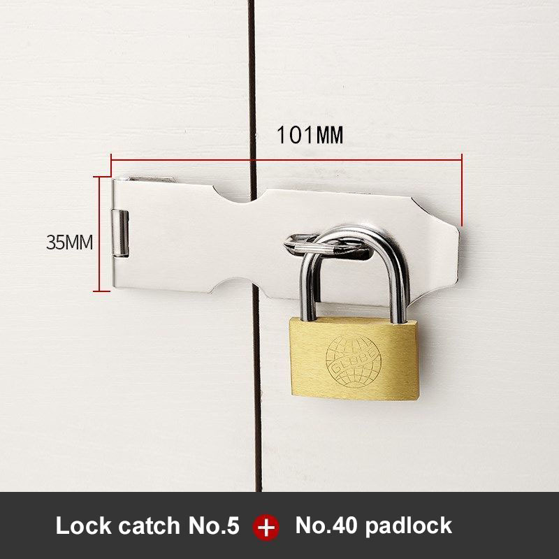 Thickened stainless steel door buckle lock buckle door nose bright latch lock nose buckle lock brand lock buckle latch door bolt