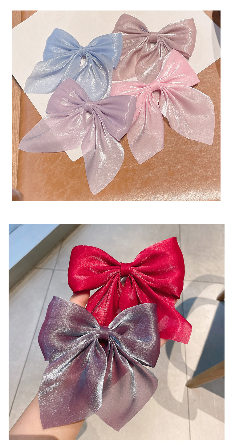 25g Weight Hair Clip Hair Accessories Type Women's Sweet Korean Style Bow Knot Cloth Satin Hair Clip