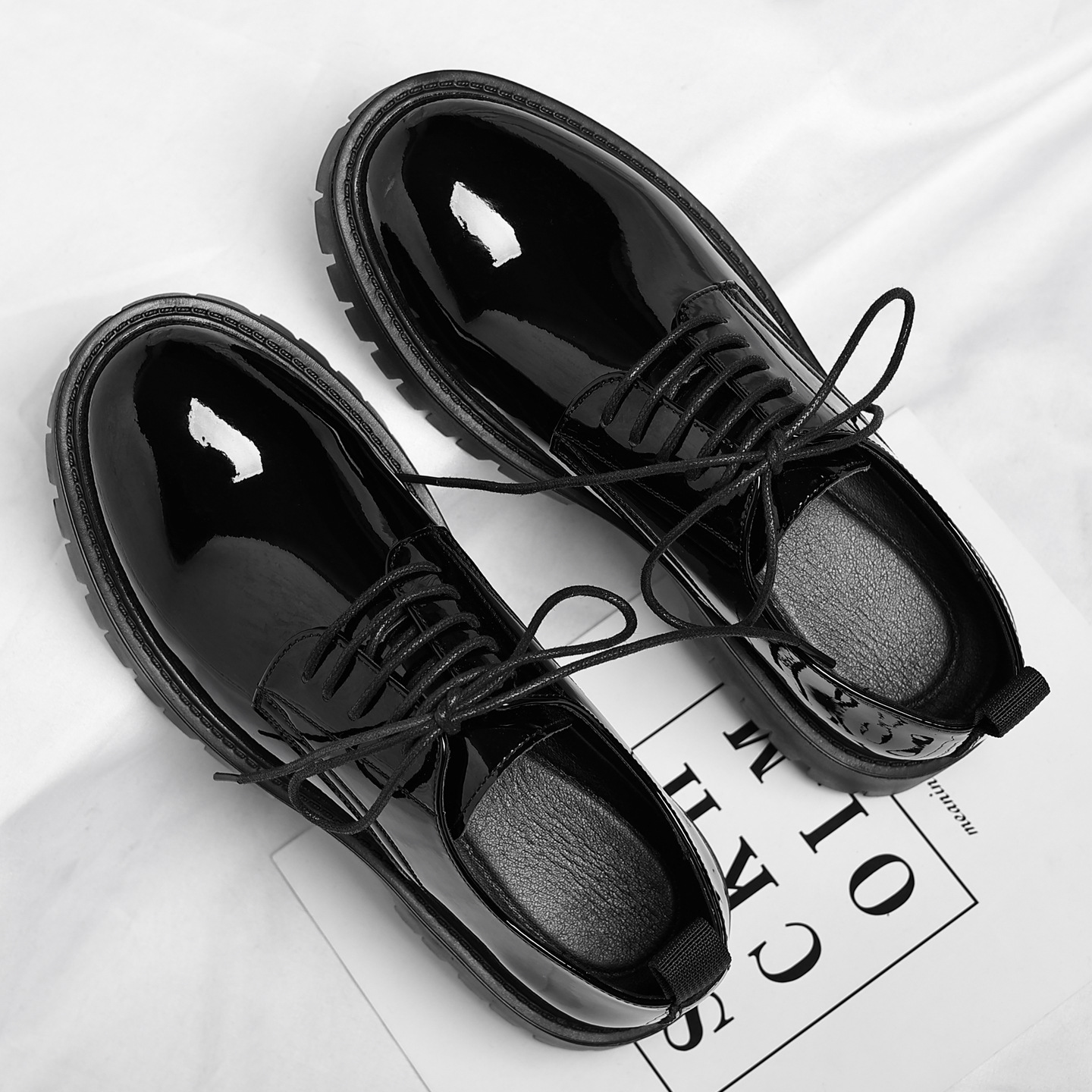 Heren retro leren nette schoenen ademend met antislipzool_voghion.com