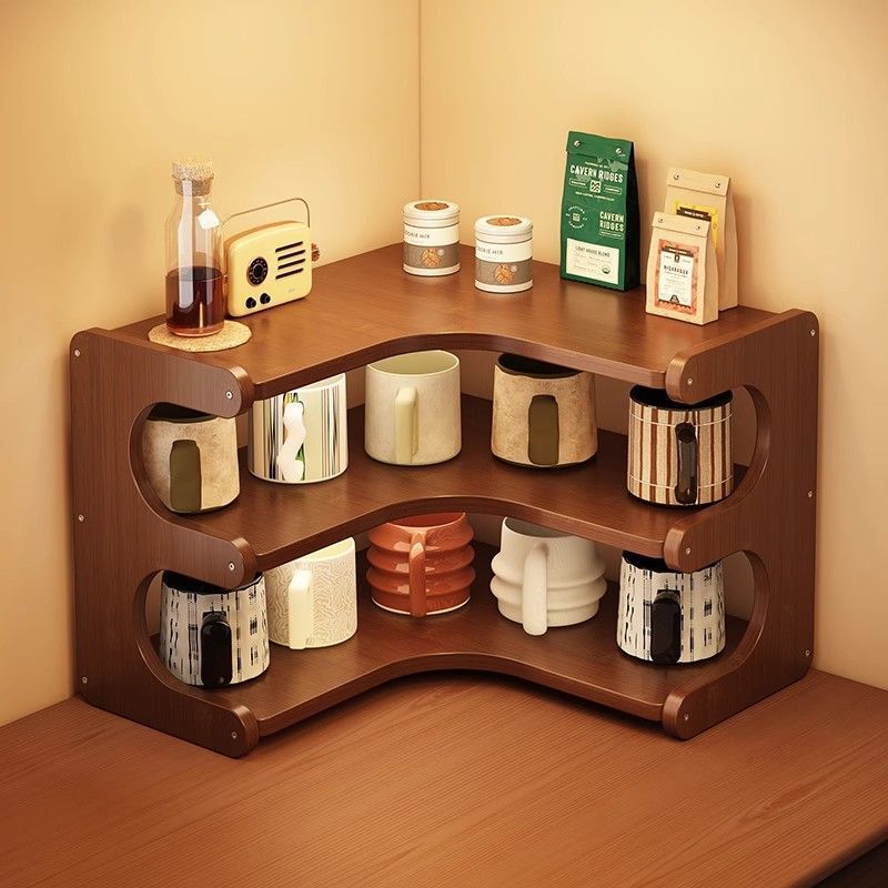 Multi-Layer Storage Rack for Home Use, Kitchen, Daily Necessities, Water Cup Holder, Office Corner Storage Rack