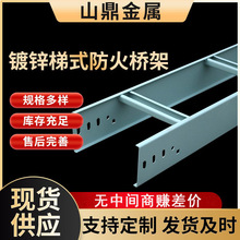 拿樣 不銹鋼梯式橋架 梯級式直通線盒 400*100防火噴塑梯式橋架