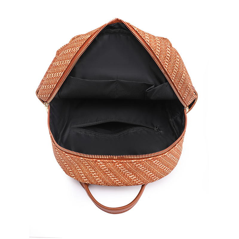 2023 primavera nueva mochila de cuero suave para mujer coreana moda urbana de gran capacidad remache mochila de viaje en nombre del cabello