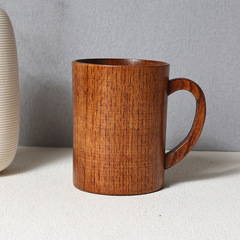 日式酸棗木杯餐廳茶水杯木質杯子創意木杯300ML可LOGO定購批發