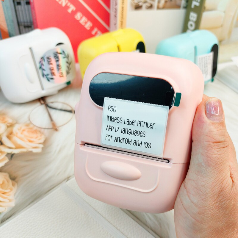 P50 label printer cable name sticker Super clothing tag jewelry label thermal barcode printer